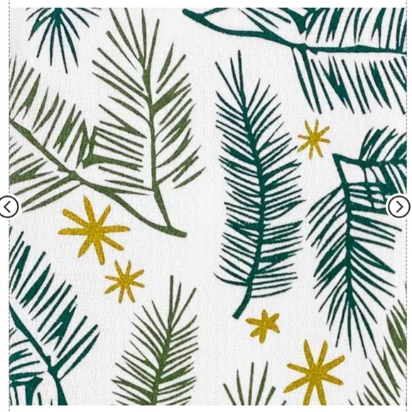 2pk Printed Dish Towels Leaves and Stripe - Bullseye's Playground - Picture 2 of 4